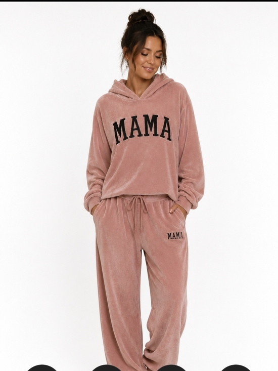 Angel Kiss Other - Cozy 'MAMA' Hoodie & Jogger Set - Dusty Rose